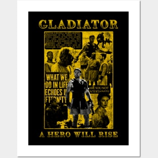 gladiator distressed grunge Posters and Art